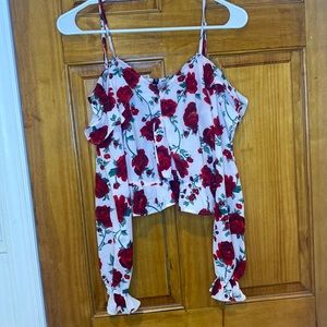 H&M cold shoulder blouse